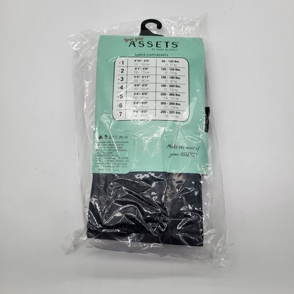 Assets by Sara Blakely Spanx Brand Shaping Tights Textured Wishbone Black SZ 1 - Picture 2 of 8